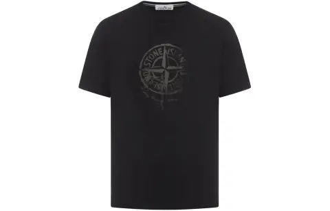 STONE ISLAND Logo Printed Crewneck T-Shirt