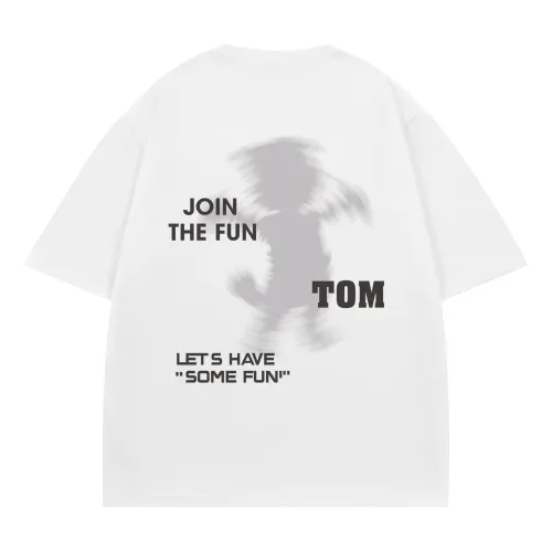 TALKING TOM Design short sleeve T-shirt for men and women, oversize
