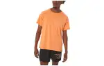 ASICS T Shirts Men's Orange Crew Neck Moderate Straight Fit