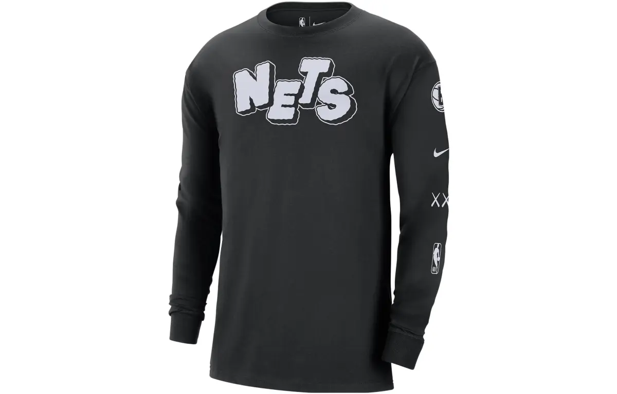 Nike Brooklyn Nets 2023/24 City Edition T Shirt City Edition 2023/24 Season, Brooklyn Nets Men's Black