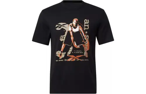 Reebok ALLEN IVERSON Collection BB IVERSON GRAPHIC TEE T Shirt Men's Black
