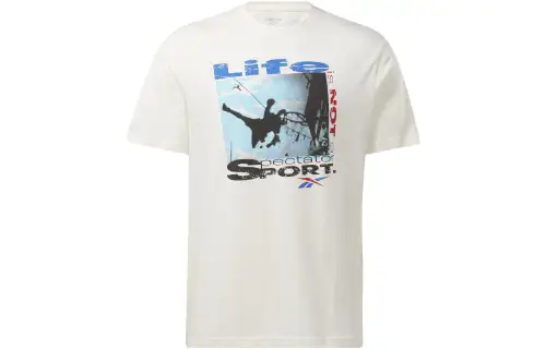 Reebok GS SPECTATOR SPORT HOOP T Shirt Men's White