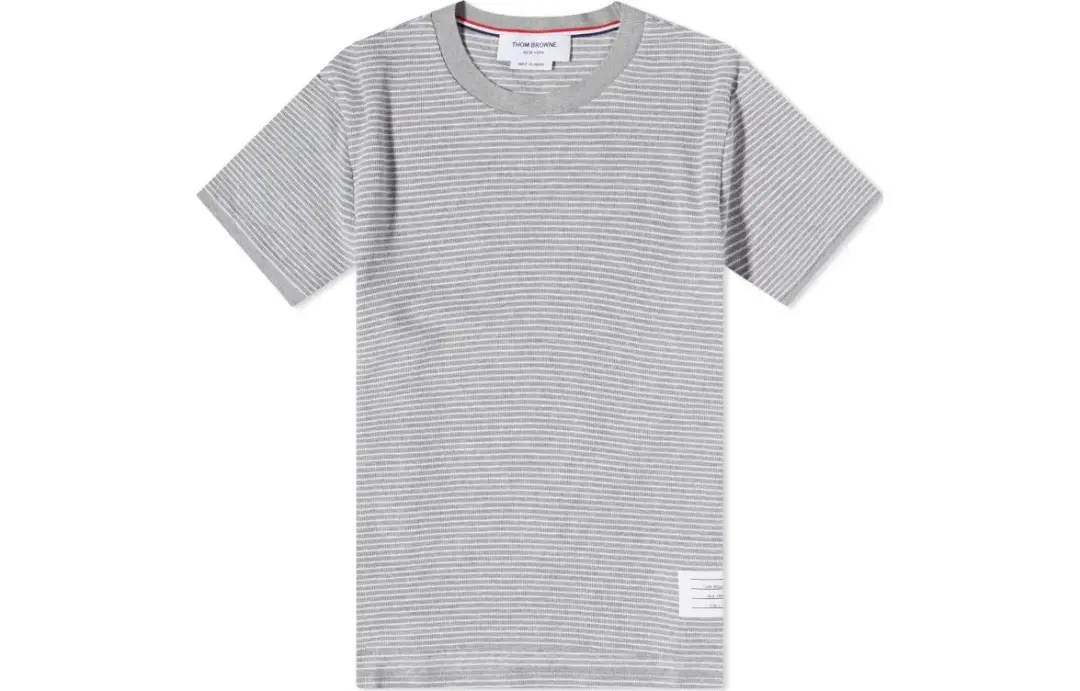 THOM BROWNE Pinstripe Pattern Crewneck T-Shirt