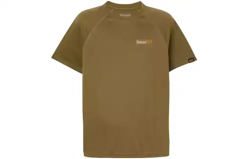 Timberland T Shirts Men's Green Crew Neck Moderate Straight Fit