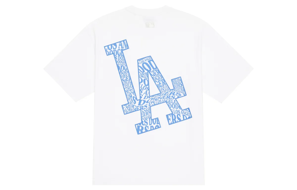 MLB Basic Logo T-Shirts Unisex Ecru Crew Neck Moderate Straight Fit