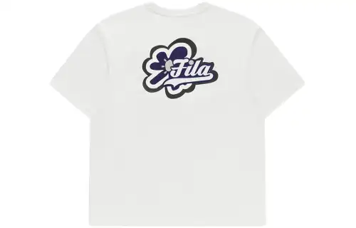 FILA FUSION T Shirt Unisex Cloud White