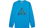 Nike T Shirts Men's Blue Crew Neck Moderate Straight Fit