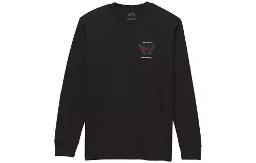 Vans M BORN BUTTERFLY T Shirts Unisex Black Crew Neck Moderate Straight Fit