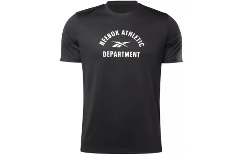 Reebok T Shirts Men's Black Crew Neck Moderate Straight Fit