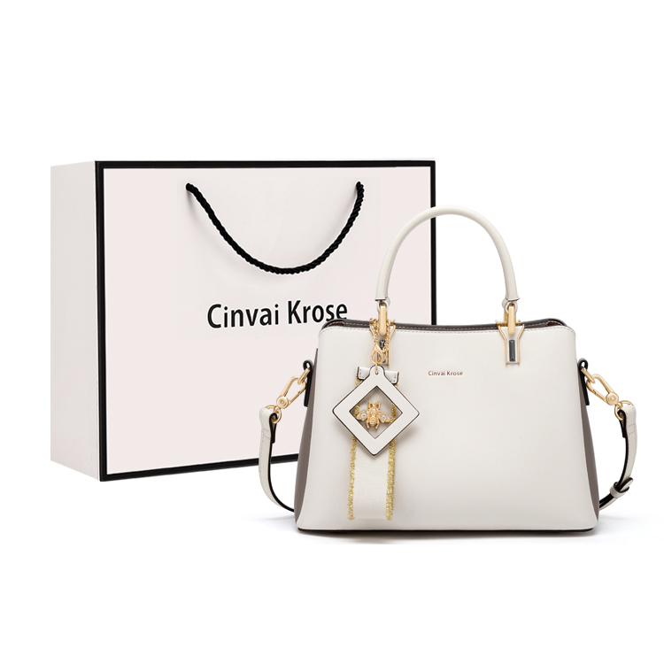 CinvaiKrose Cow Leather With Synthetic Leather Shoulder Bag, Crossbody Bag, Handbag Medium Women's