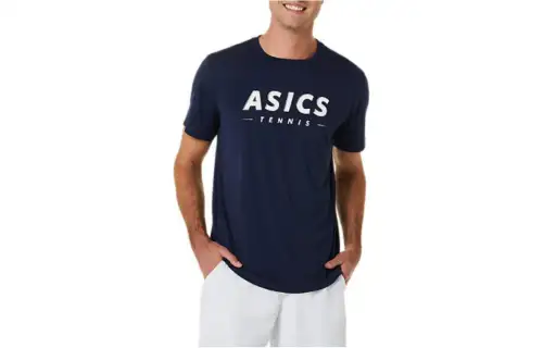 Asics Court Tennis Graphic Tee T Shirt Men's Blue