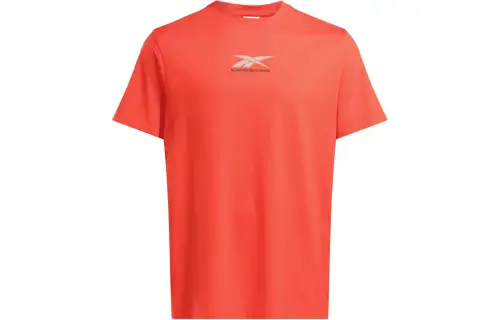 Reebok T Shirts Unisex Orange Crew Neck Moderate Straight Fit