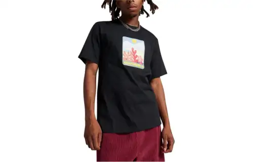 Converse Colorful Sunrise T Shirt T Shirt Men's Black