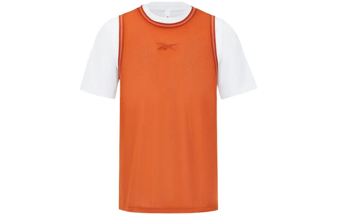 Reebok HOOP 2 In 1 VEST U T Shirt Unisex Orange