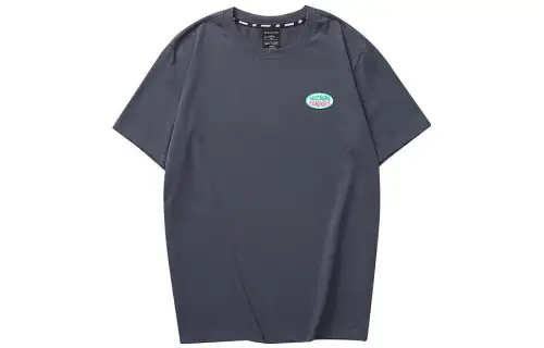 Skechers Colorful T Shirts Unisex Odyssey Gray Crew Neck Moderate Straight Fit