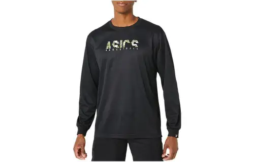 ASICS X Cactus T Shirts Men's Black Crew Neck Moderate Other