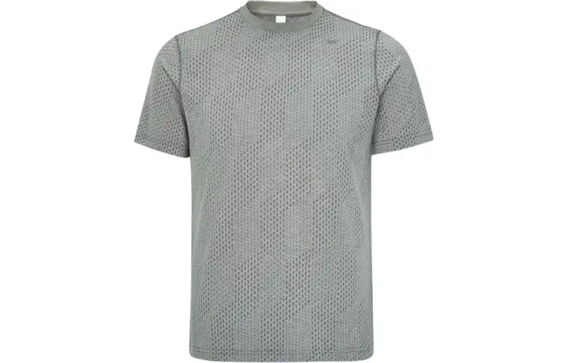 Reebok T Shirts Men's Gray Crew Neck Moderate Straight Fit