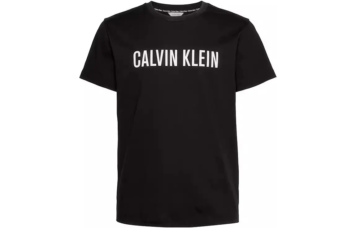 Calvin Klein T-Shirts Men's Black Crew Neck Moderate