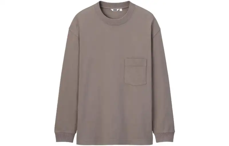 UNIQLO T Shirts Unisex Umber Crew Neck Moderate