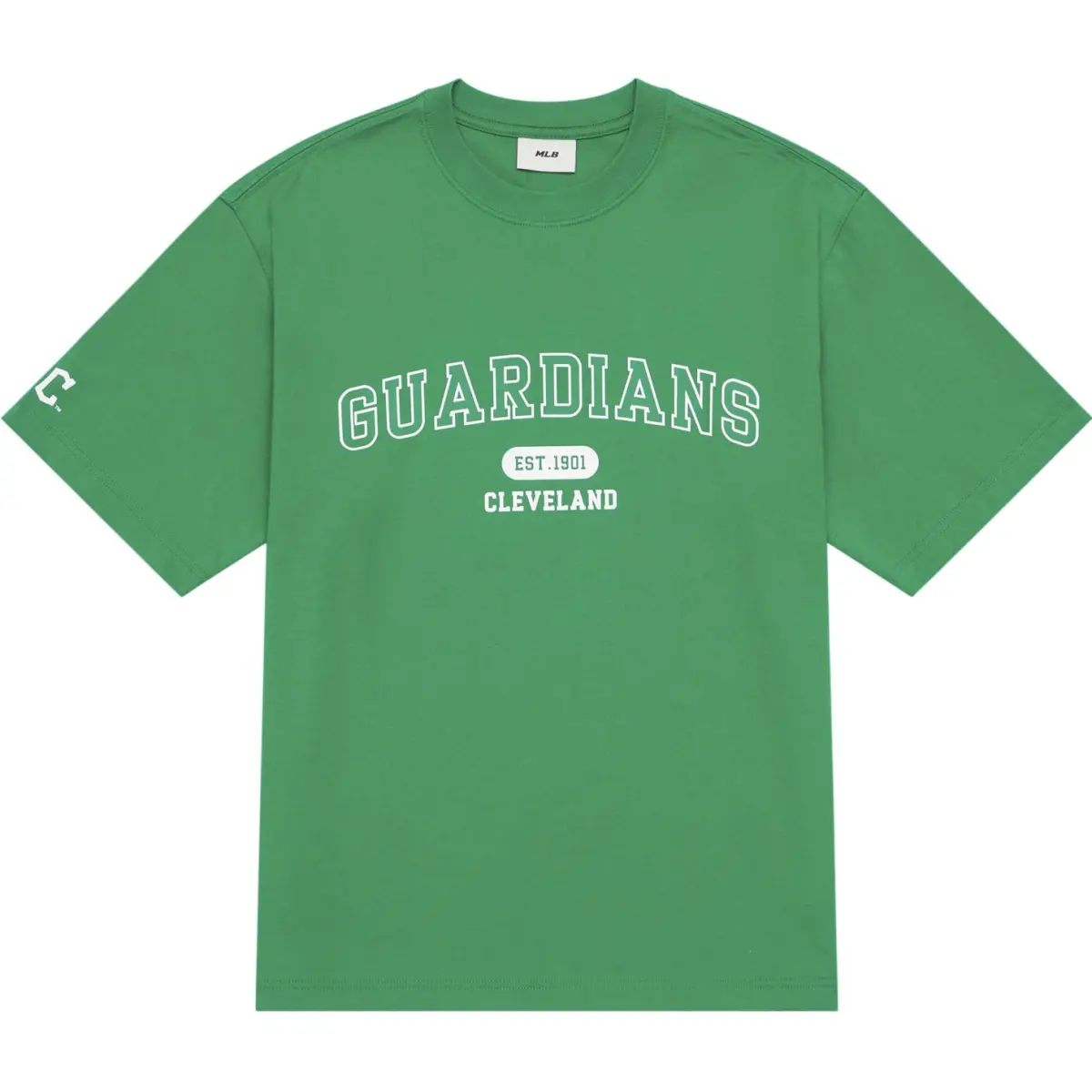 MLB Preppy T-Shirts Unisex Green Crew Neck Moderate Straight Fit