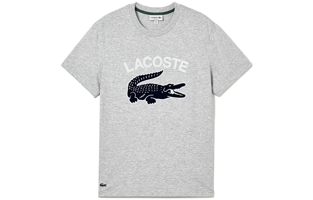 LACOSTE T Shirt Men's Silver Gray