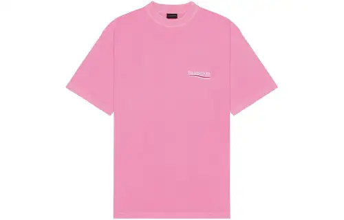 Balenciaga T Shirt Loose Fit Unisex Pink