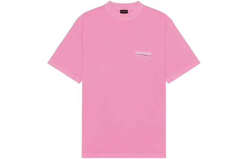 Balenciaga T Shirt Loose Fit Unisex Pink