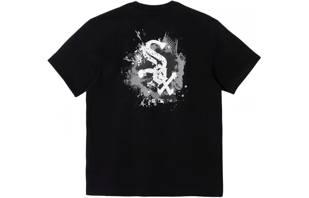 New Era T Shirt Couple, Trendy And Versatile Unisex Black