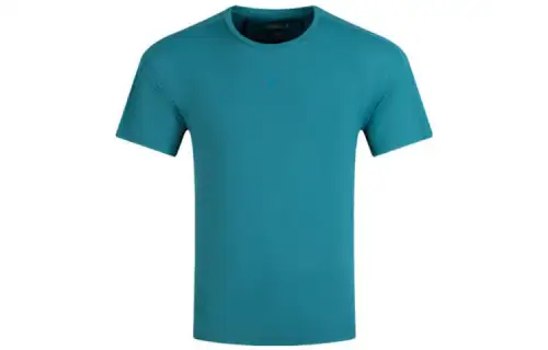 ASICS T Shirts Men's Green Crew Neck Moderate Straight Fit