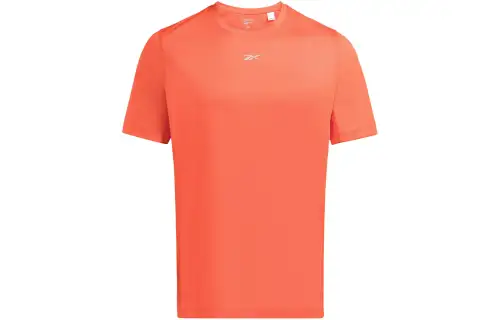 Reebok T Shirts Men's Orange Crew Neck Moderate Straight Fit