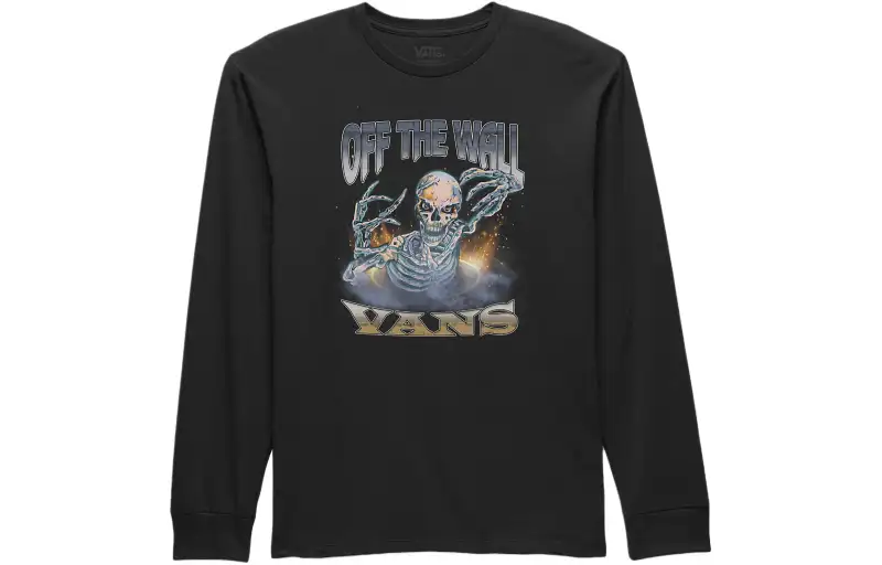 Vans Golden Era Long Sleeve T Shirt T Shirt Men's Black