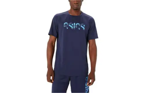 ASICS HEX GRAPHIC DRY T Shirt Men's Blue