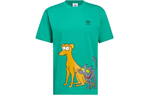 Adidas Originals x The Simpsons/, Drop Shoulder Sleeve T Shirt Men's Green