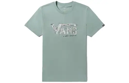 Vans T Shirts Unisex Green Crew Neck Moderate Straight Fit
