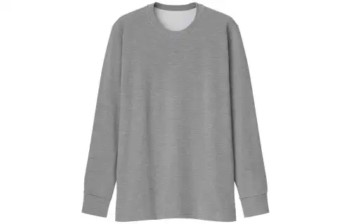 UNIQLO T Shirts Men's Smoke Gray Crew Neck Moderate