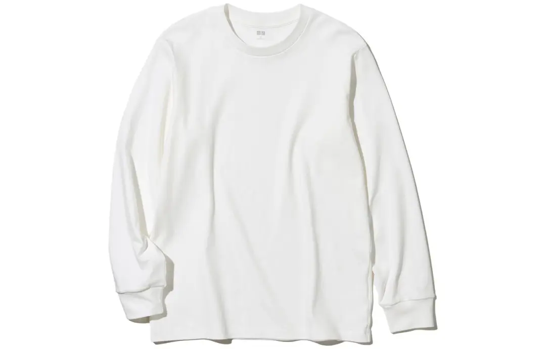 UNIQLO T Shirts Unisex White Crew Neck Moderate