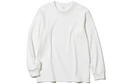 UNIQLO T Shirts Unisex White Crew Neck Moderate