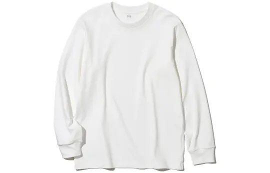 UNIQLO T Shirts Unisex White Crew Neck Moderate