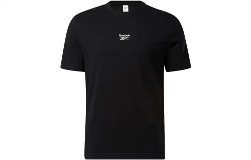 Reebok T Shirts Unisex Black Crew Neck Moderate Straight Fit