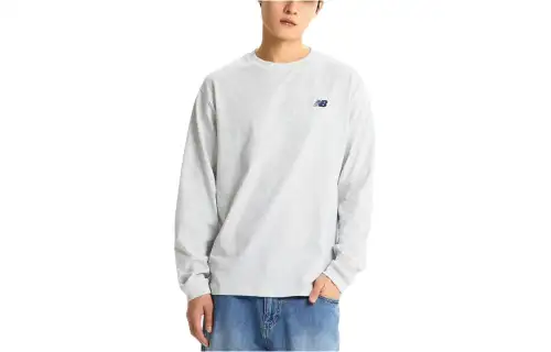 New Balance T Shirts Men's Gray Crew Neck Moderate Other