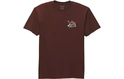 Vans HOT BOX CARS T Shirts Men's Brown Crew Neck Moderate Straight Fit
