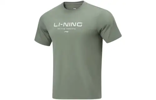 Li Ning T Shirt Men's Snail Smoky Green