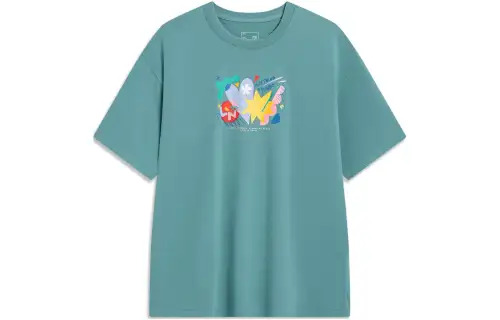 Li Ning Sports Life Collection T Shirt Men's French Emerald Green