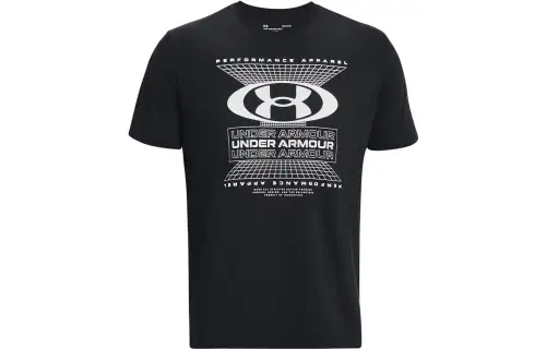 Under Armour T Shirts Men's Black Crew Neck Moderate Straight Fit
