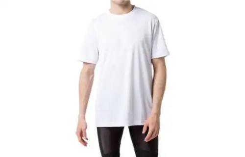 ASICS T Shirts Unisex White Crew Neck Moderate Straight Fit