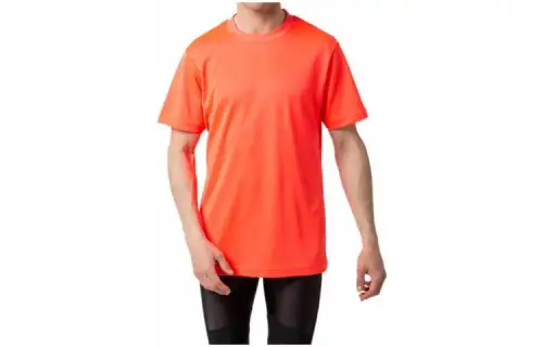 ASICS T Shirts Men's Saffron Crew Neck Moderate Straight Fit