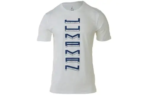 Jordan All Cities T Shirts Men's White Crew Neck Moderate Straight Fit