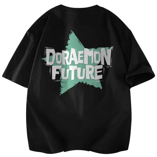 Doraemon T Shirts Unisex Crew Neck Moderate Straight Fit