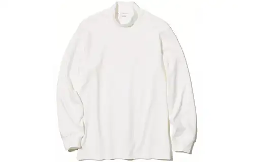 UNIQLO T Shirts Unisex White Turtleneck Moderate