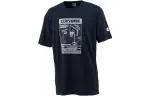 Converse T Shirts Men's Marine Blue Crew Neck Moderate Straight Fit
